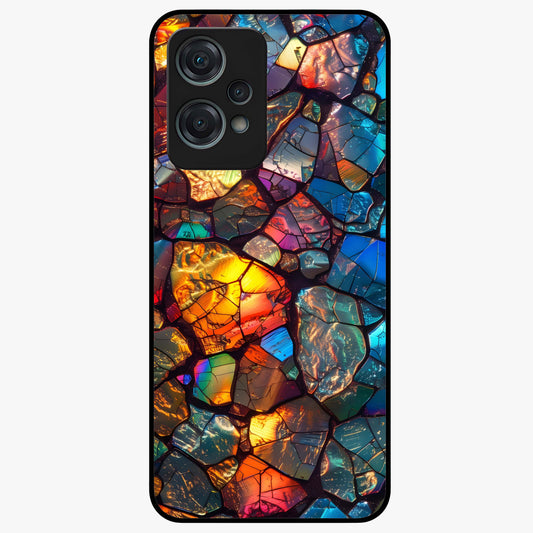 Shattered Light Glass Case for 1+Nord Ce 2 Lite artistic front view featuring abstract broken light inspired artwork