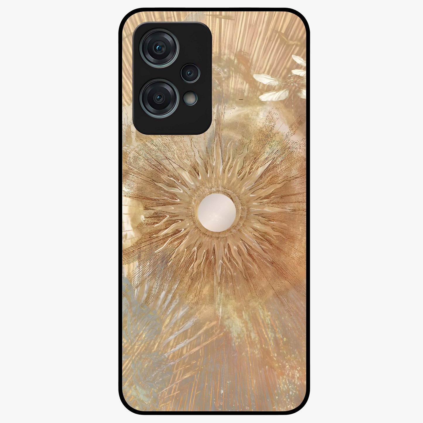 Silken Whirl Glass Case for 1+Nord Ce 2 Lite elegant front view featuring smooth abstract swirl artwork