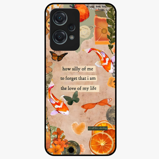 Soft Chaos Aesthetic Glass Case for 1+Nord Ce 2 Lite artistic front view featuring abstract chaotic artwork in soft pastel tones