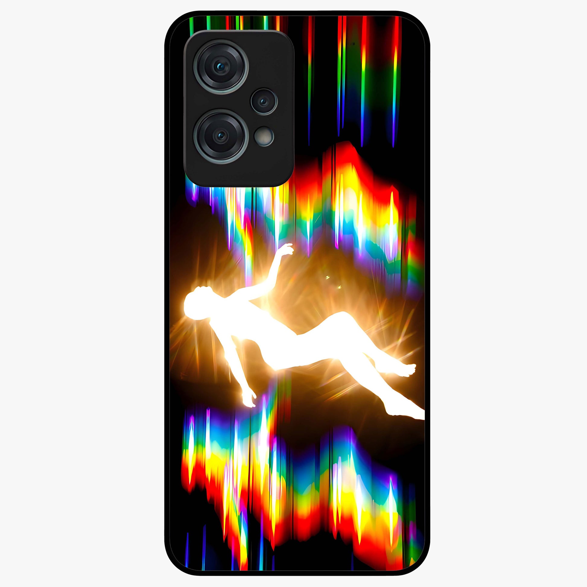 Soul in Spectrum Glass Case for 1+Nord Ce 2 Lite artistic front view featuring colorful spectrum inspired artwork
