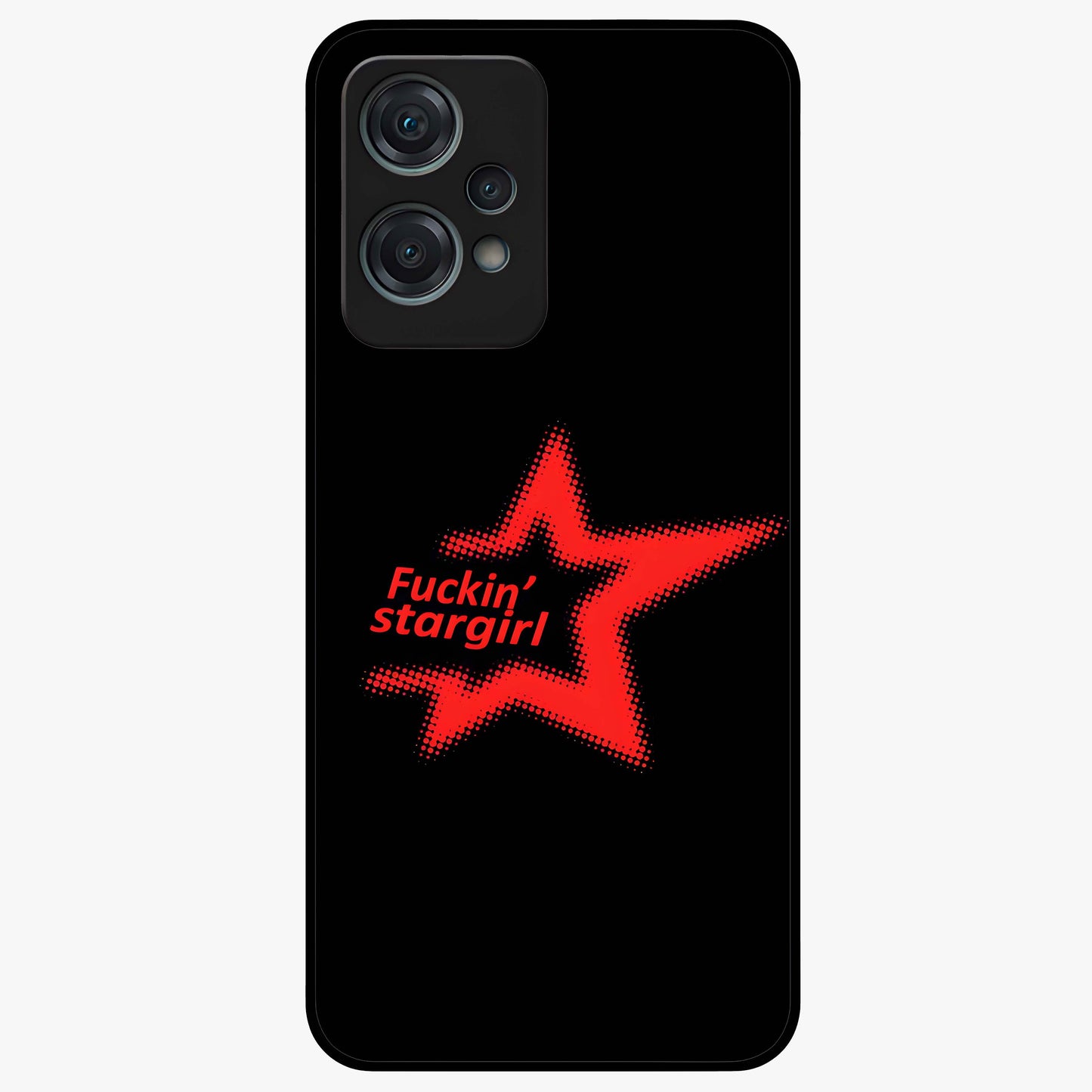 Starboy and Stargirl Energy Glass Case for 1+Nord Ce 2 Lite artistic front view featuring celestial couple inspired artwork