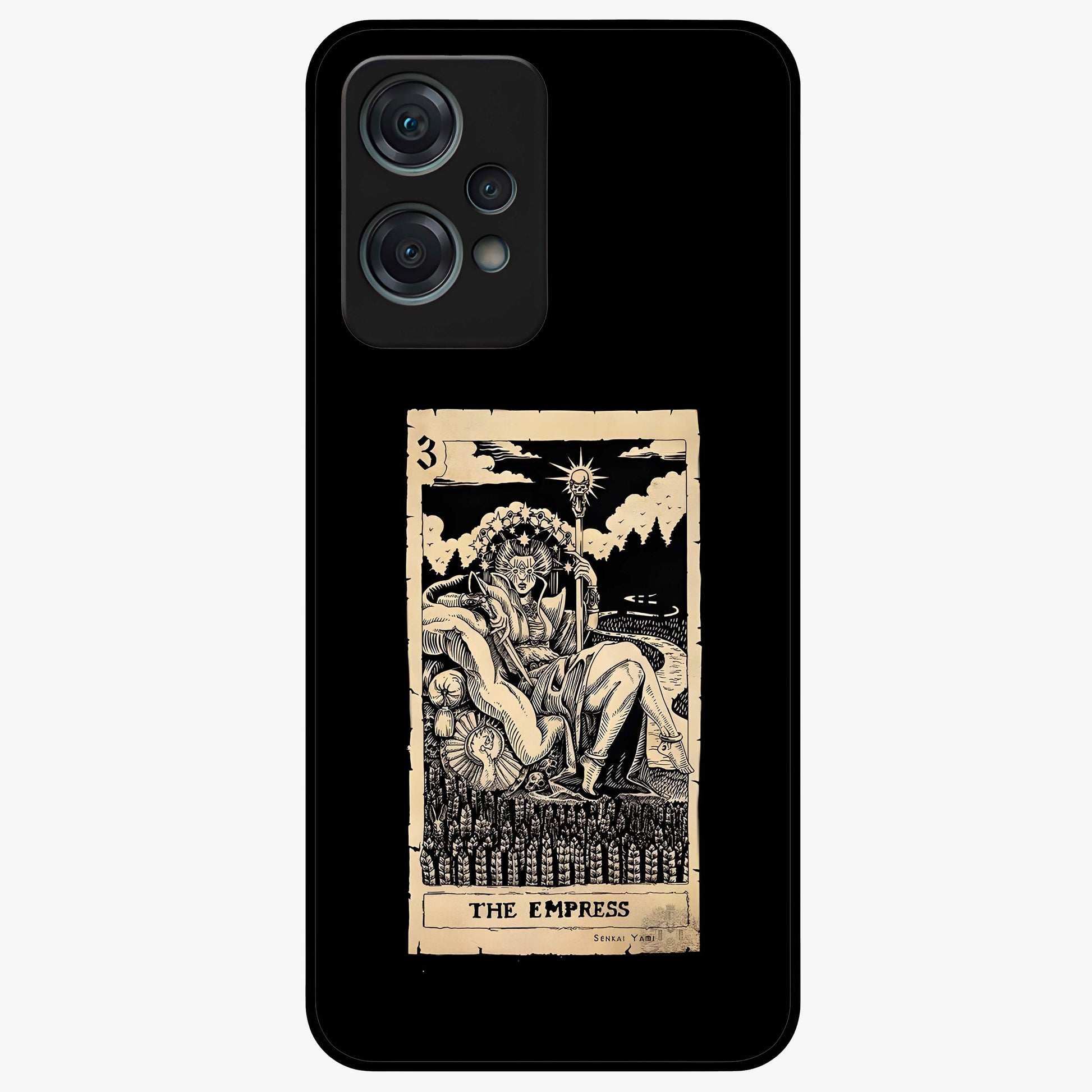 The Empress Glass Case for 1+Nord Ce 2 Lite regal front view featuring royal inspired artistic artwork