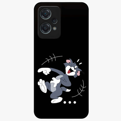 Tom in Trouble Glass Case for 1+Nord Ce 2 Lite playful front view featuring animated character artwork in humorous theme
