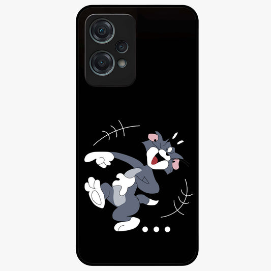 Tom in Trouble Glass Case for 1+Nord Ce 2 Lite playful front view featuring animated character artwork in humorous theme