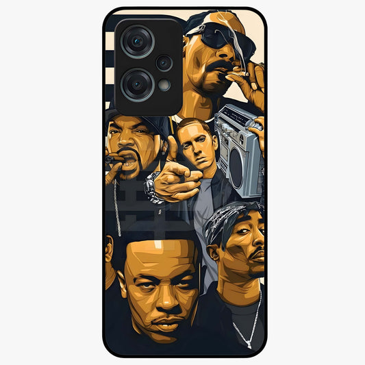 Urban Rap Legends Glass Case for 1+Nord Ce 2 Lite bold front view featuring street inspired music artwork