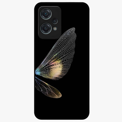 Whispers of Wings Glass Case for 1+Nord Ce 2 Lite elegant front view featuring feather or wing inspired artistic artwork
