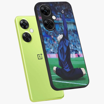 Victory Silence Anthem Glass Case for 1+Nord CE 3 Lite angled mockup showcasing glossy finish and strong dramatic tones