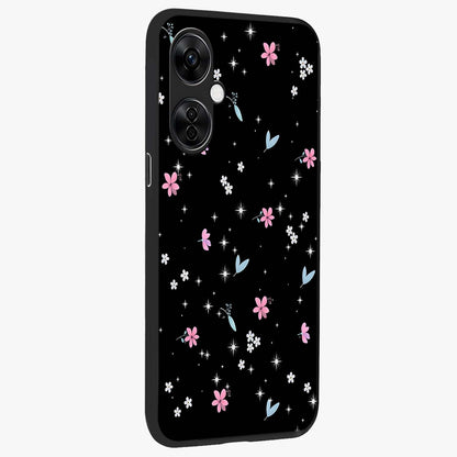 Black Aesthetic Wallpapers Glass Case for 1+Nord CE 3 Lite side perspective highlighting sleek edges and premium dark design