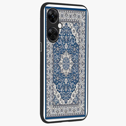 Blue Palace Dream Glass Case for 1+Nord CE 3 Lite side perspective highlighting intricate palace design and sleek edges