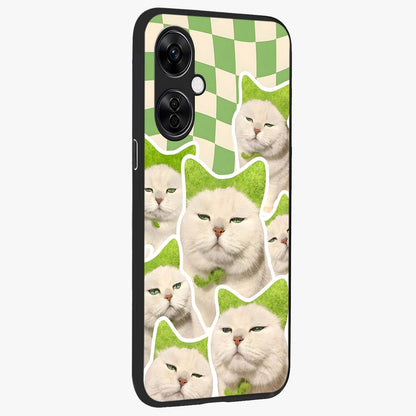 Cats Ethereal Bloom Glass Case for 1+Nord CE 3 Lite side perspective highlighting delicate bloom details and smooth edges
