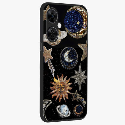 Celestial Gem Constellations Glass Case for 1+Nord CE 3 Lite side perspective highlighting intricate star patterns and premium build