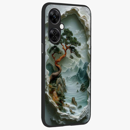 Eternal Nature Spirit Glass Case for 1+Nord CE 3 Lite side perspective highlighting organic textures and sleek build
