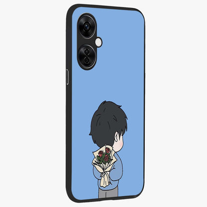 Love in My Hands Glass Case for 1+Nord CE 3 Lite side perspective highlighting delicate detailing and sleek premium build