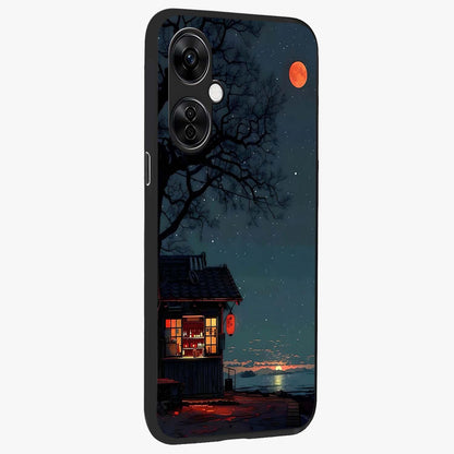Midnight Lantern Glow Glass Case for 1+Nord CE 3 Lite side perspective highlighting soft light textures and sleek build