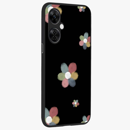 Minimal Floral Charm Glass Case for 1+Nord CE 3 Lite side perspective highlighting refined minimal textures and smooth build