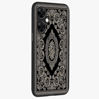 Noir Bloom Elegance Glass Case for 1+Nord CE 3 Lite side perspective highlighting subtle textures and sleek premium build