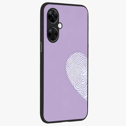 One Heart Identity Glass Case for 1+Nord CE 3 Lite side perspective highlighting clean detailing and sleek premium build