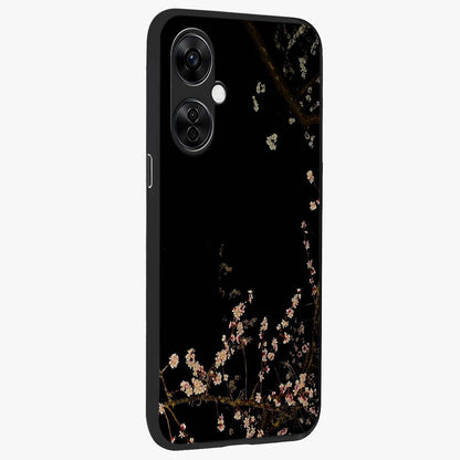 Petal Moon Light With Custom Name Glass Case for 1+Nord CE 3 Lite side perspective highlighting custom typography and smooth premium build