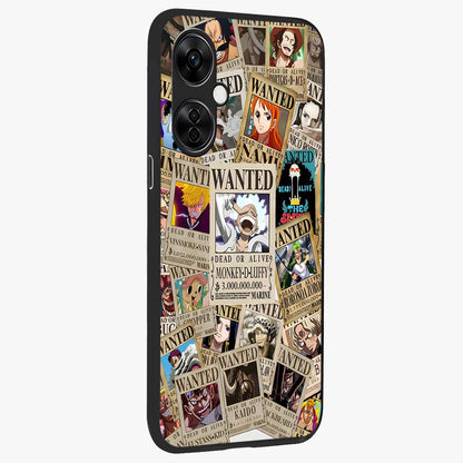 Pirate Wanted Legends Glass Case for 1+Nord CE 3 Lite side perspective highlighting detailed character textures and premium edges
