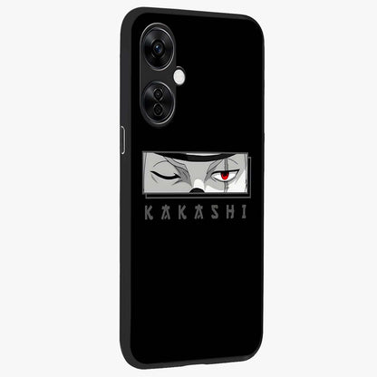 Scarlet Ninja Gaze Glass Case for 1+Nord CE 3 Lite side perspective highlighting intense textures and premium edges