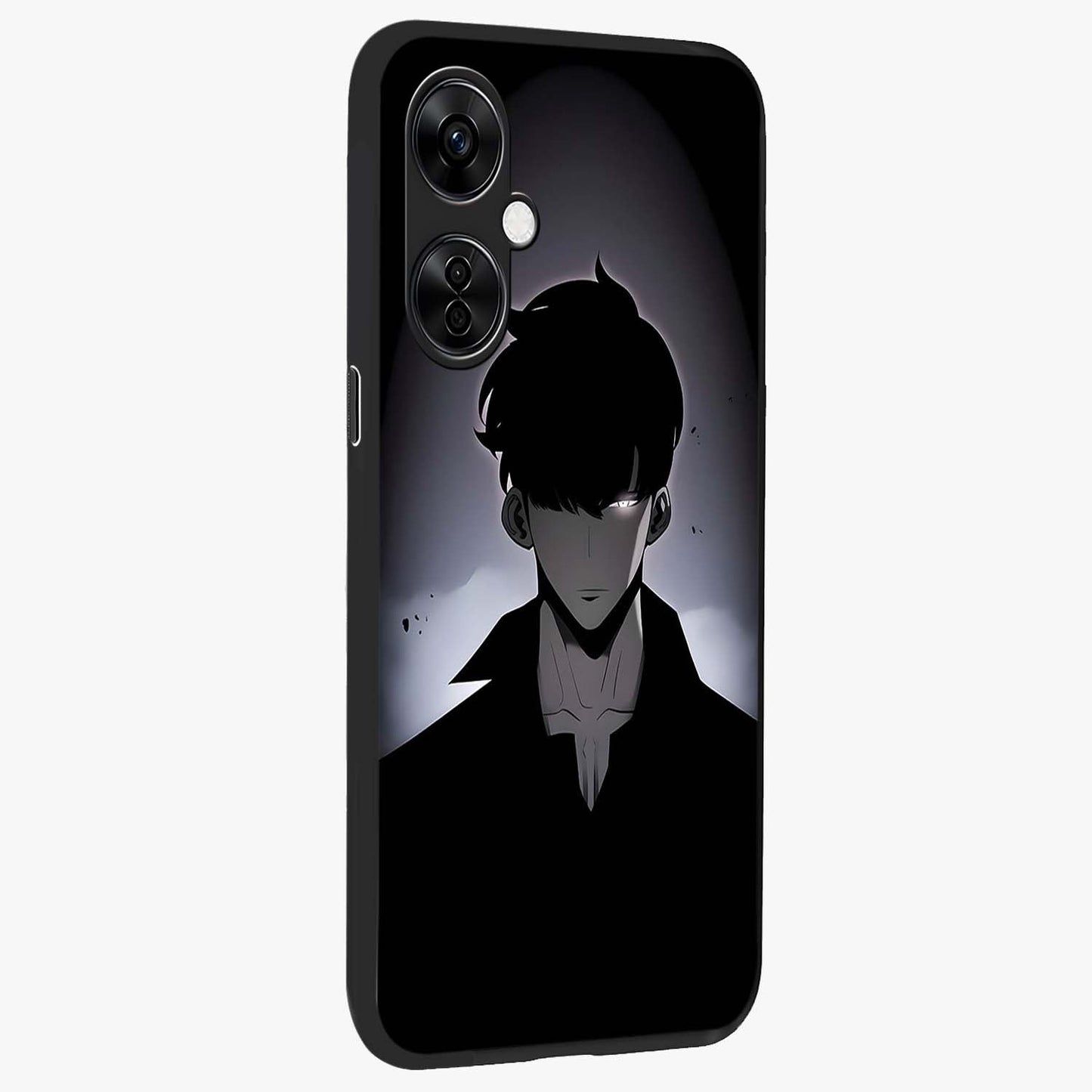 Silent Shadow Awakening Glass Case for 1+Nord CE 3 Lite side perspective highlighting sharp textures and sleek premium build