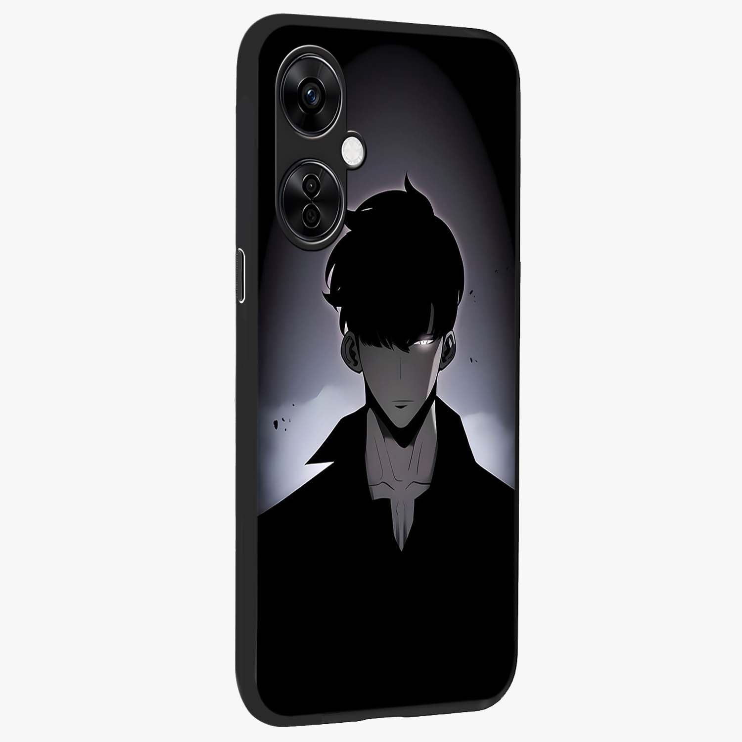 Silent Shadow Awakening Glass Case for 1+Nord CE 3 Lite side perspective highlighting sharp textures and sleek premium build
