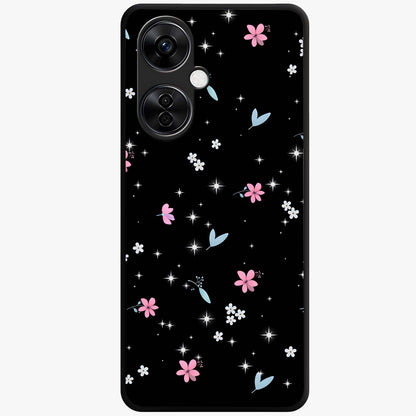 Black Aesthetic Wallpapers Glass Case for 1+Nord CE 3 Lite bold front view featuring dark minimalist aesthetic artwork