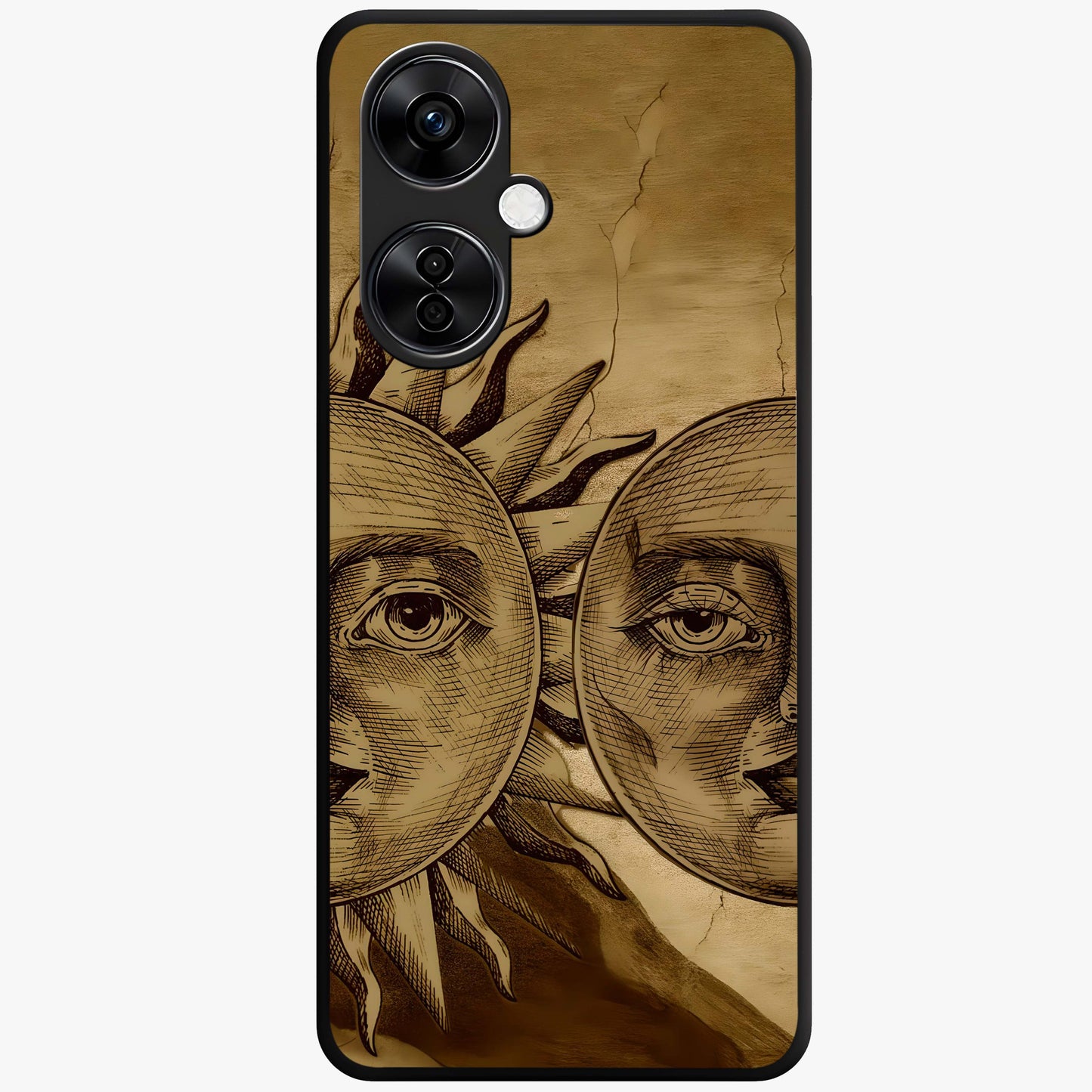 Celestial Relic Glow Glass Case for 1+Nord CE 3 Lite mystical front view featuring ancient relic inspired cosmic artwork