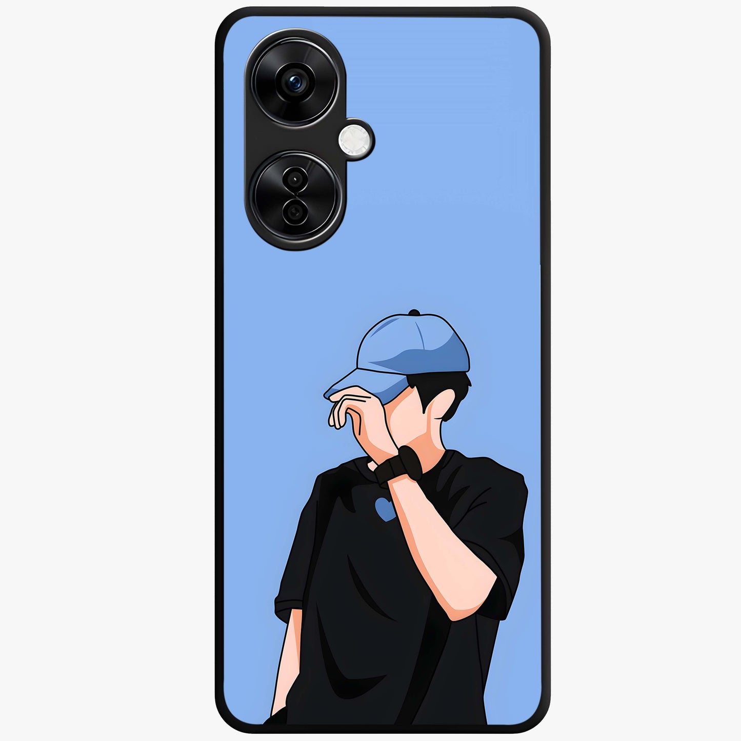 Cool Calm Love Glass Case for 1+Nord CE 3 Lite aesthetic front view featuring soothing typography artwork with soft tones