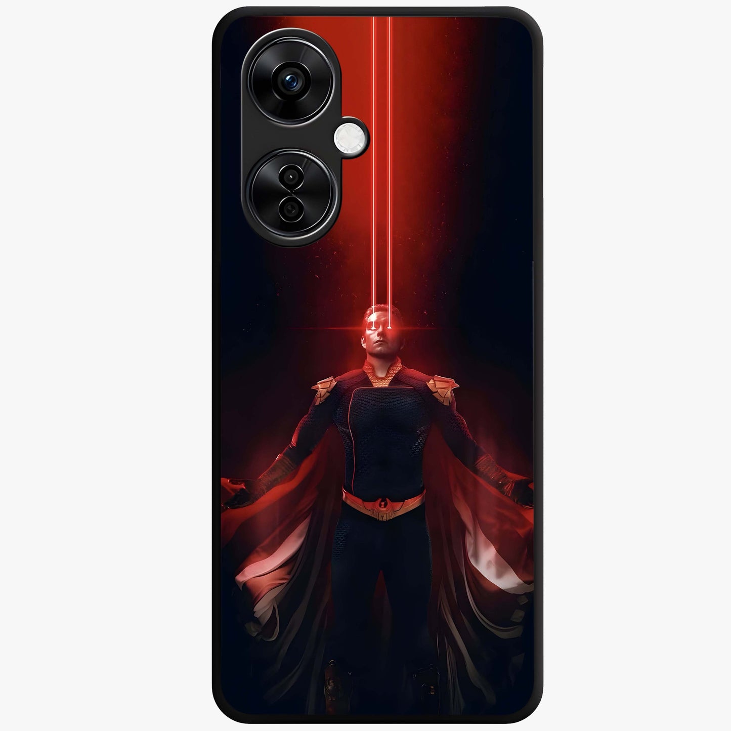 Crimson Vision Ascension Glass Case for 1+Nord CE 3 Lite bold front view featuring visionary crimson themed artwork