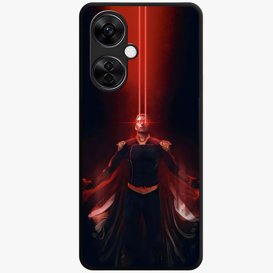 Crimson Vision Ascension Glass Case for 1+Nord CE 3 Lite bold front view featuring visionary crimson themed artwork
