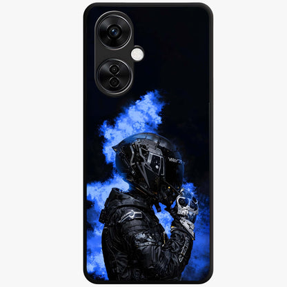 Cyber Sentinel Protocol Glass Case for 1+Nord CE 3 Lite bold front view featuring futuristic cyberpunk inspired artwork