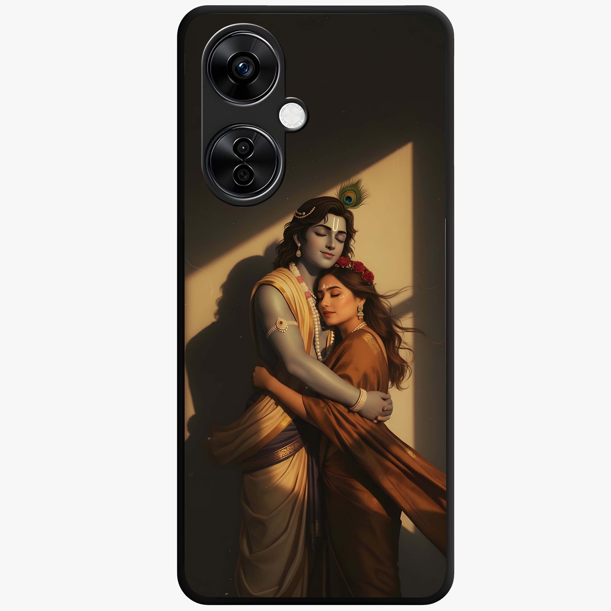 Divine Eternal Love Glass Case for 1+Nord CE 3 Lite elegant front view featuring romantic spiritual artwork in soft tones