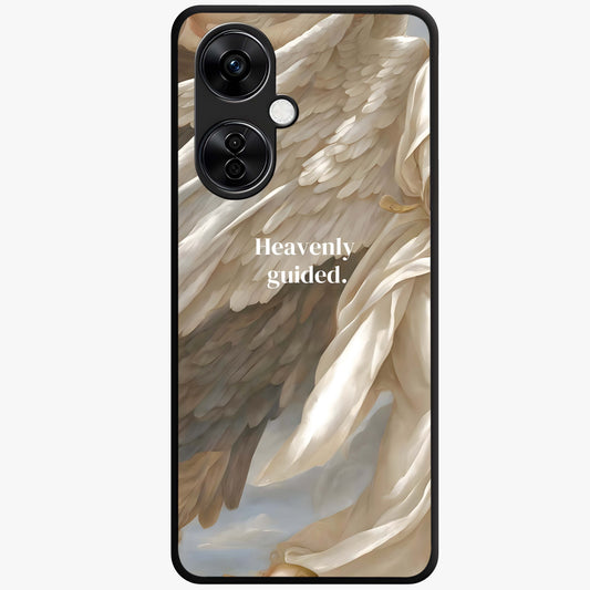 Divine Winged Grace Glass Case for 1+Nord CE 3 Lite graceful front view featuring timeless spiritual artwork