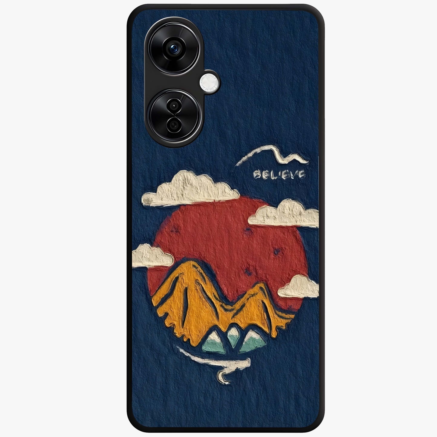 Dream Beyond Mountains Glass Case for 1+Nord CE 3 Lite scenic front view featuring inspirational mountain landscape artwork