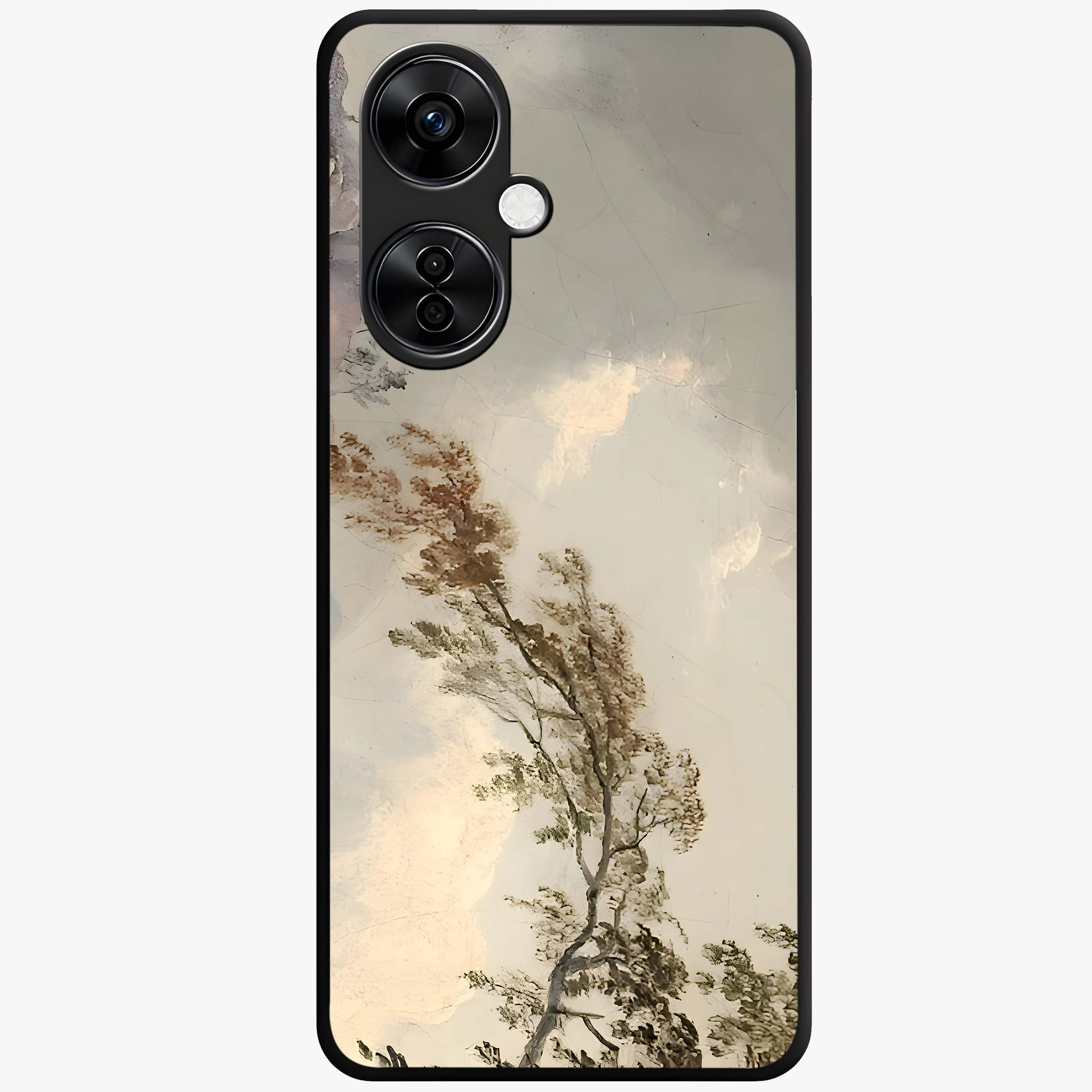 Dreamlike Wind Field Glass Case for 1+Nord CE 3 Lite serene front view featuring flowing meadow artwork with soft wind inspired tones