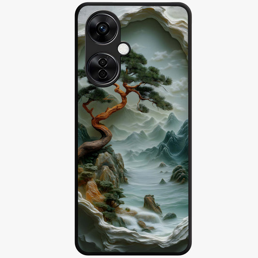 Eternal Nature Spirit Glass Case for 1+Nord CE 3 Lite serene front view featuring earthy nature inspired artwork