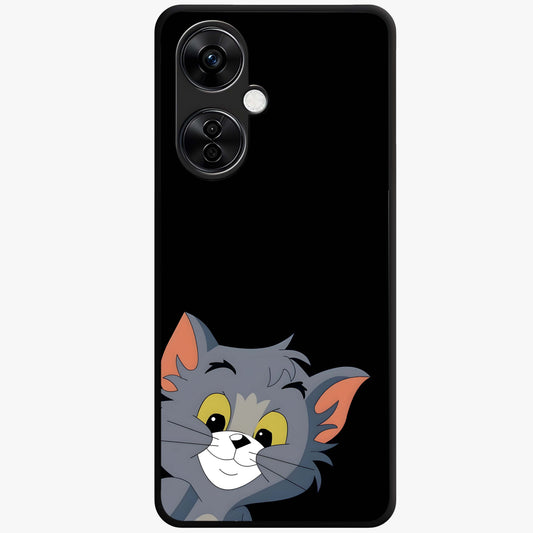 Forever Chasing Love Tom Glass Case for 1+Nord CE 3 Lite charming front view featuring animated love themed character artwork