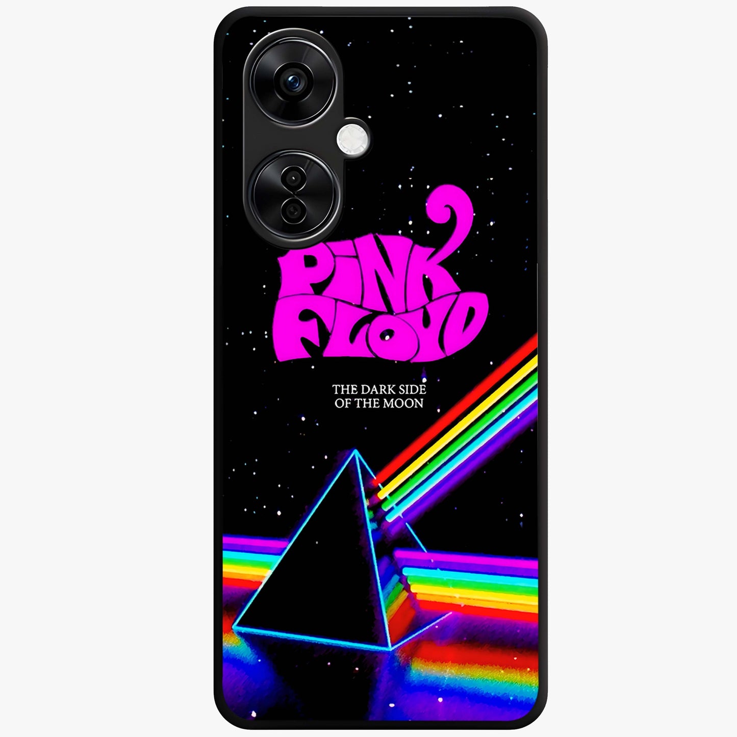 Galactic Light Frequency Glass Case for 1+Nord CE 3 Lite futuristic front view featuring abstract light wave artwork