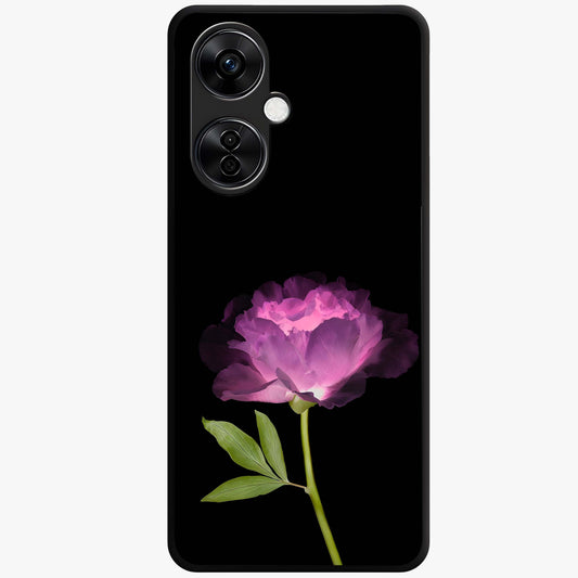 Glow Petal Bloom Glass Case for 1+Nord CE 3 Lite radiant front view featuring luminous floral artwork