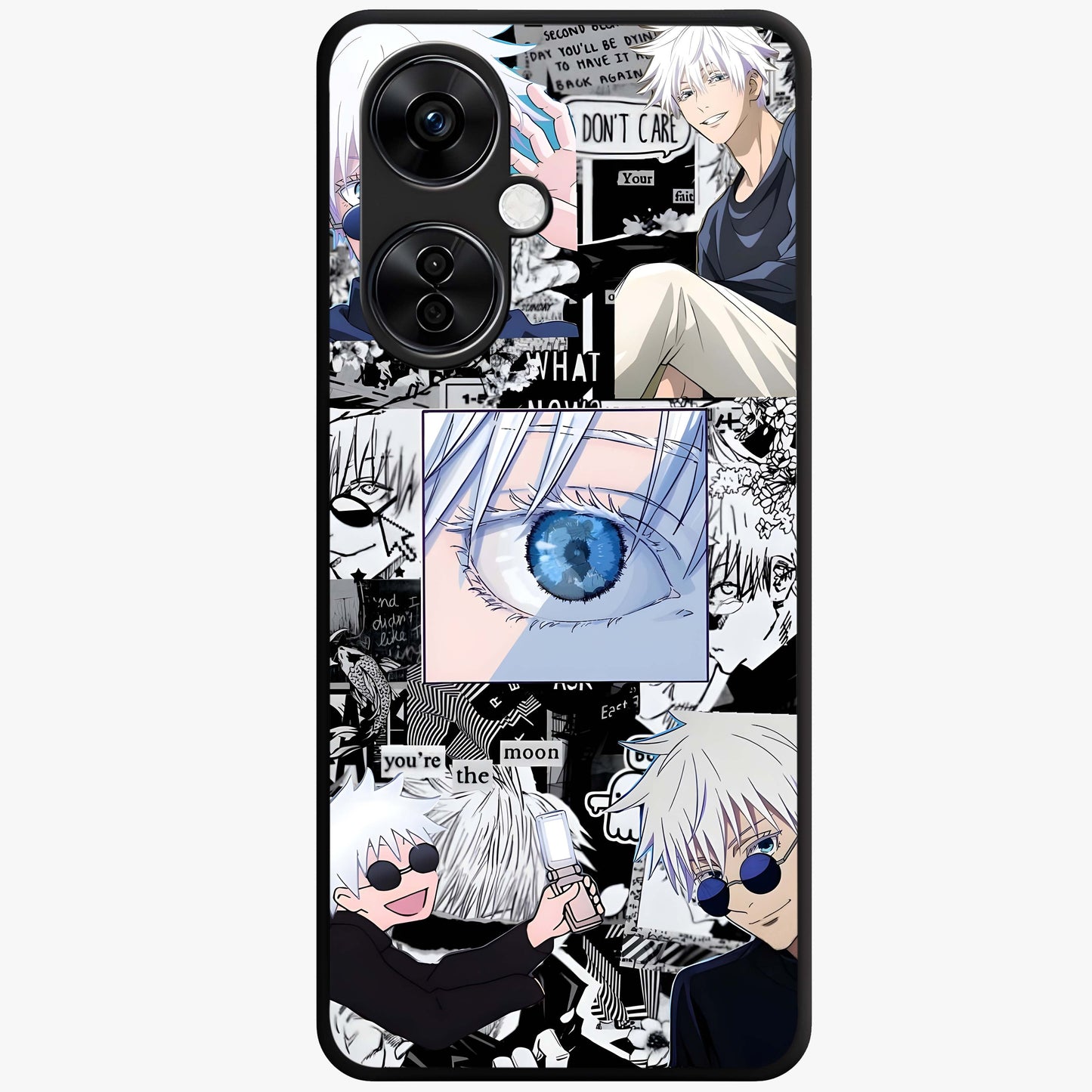 Infinity Sorcerer Chaos Glass Case for 1+Nord CE 3 Lite showing full back design in clean flat view with chaotic sorcerer artwork and glossy glass finish.