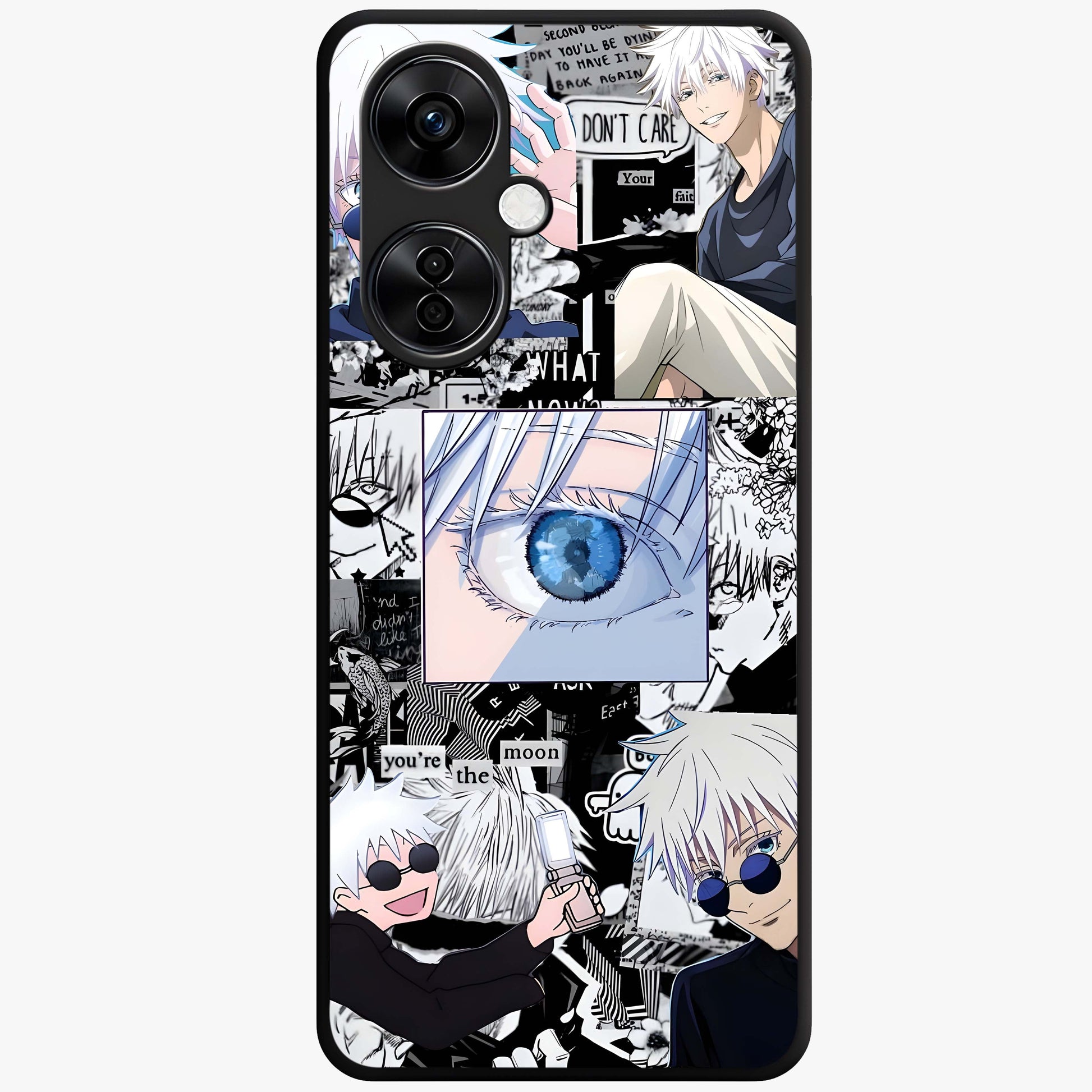Infinity Sorcerer Chaos Glass Case for 1+Nord CE 3 Lite showing full back design in clean flat view with chaotic sorcerer artwork and glossy glass finish.