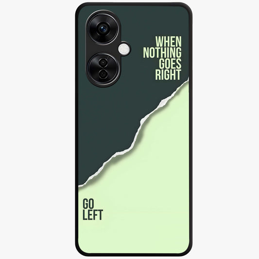 Let Go Quote Glass Case for 1+Nord CE 3 Lite minimalist front view featuring motivational typography artwork