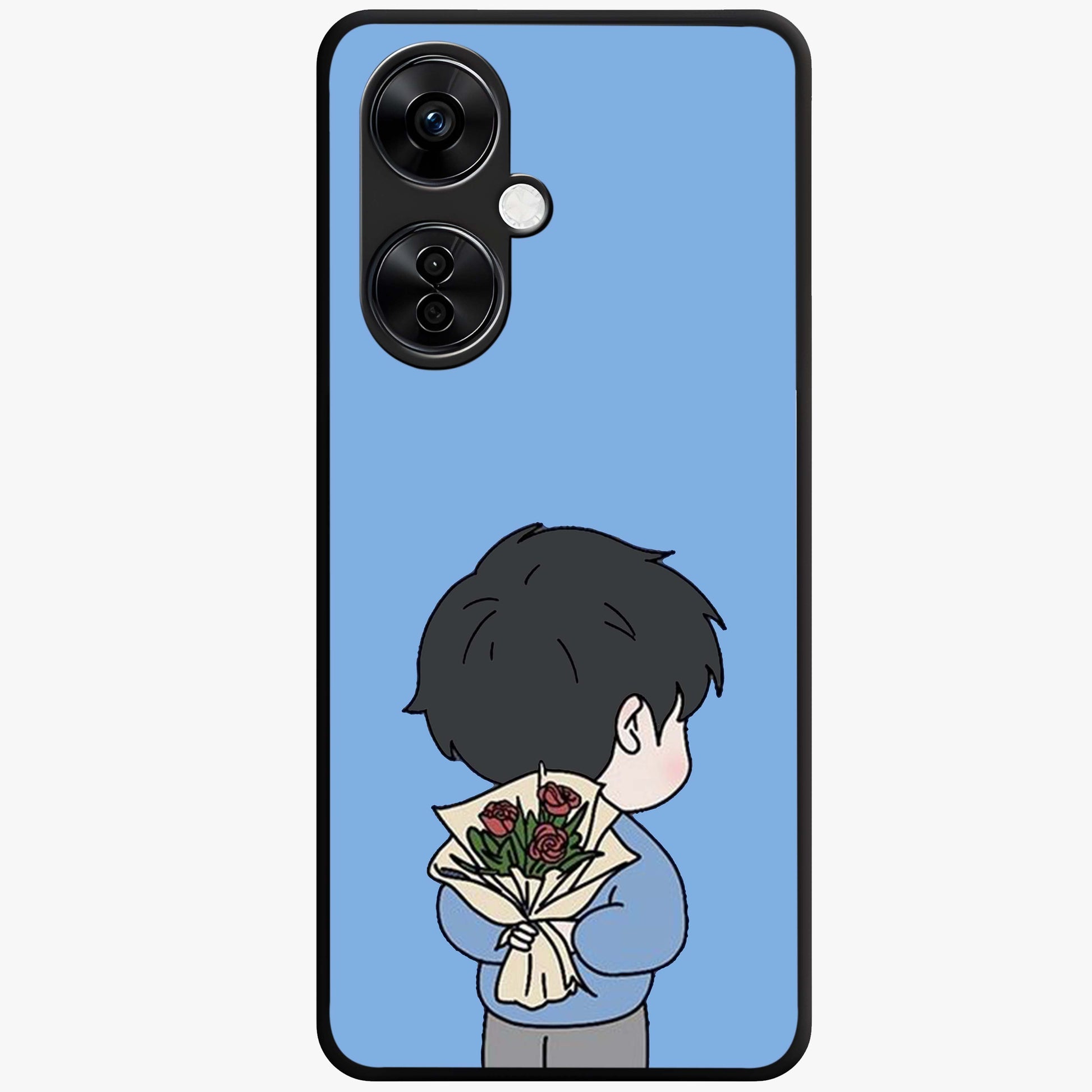 Love in My Hands Glass Case for 1+Nord CE 3 Lite heartfelt front view featuring romantic artistic artwork