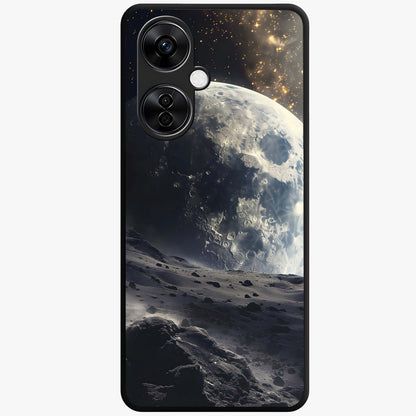 Lunar Horizon Glow Glass Case for 1+Nord CE 3 Lite serene front view featuring moonlit horizon artwork