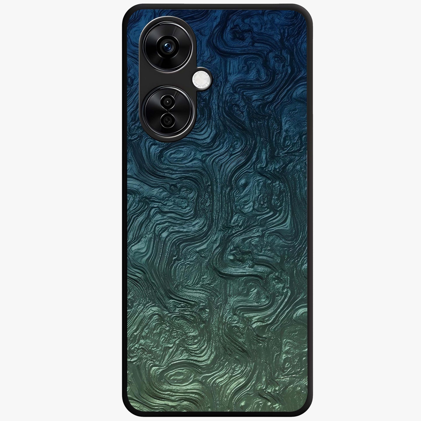 Marble Dream Blur Glass Case for 1+Nord CE 3 Lite elegant front view featuring soft marble texture with dreamy blur effect