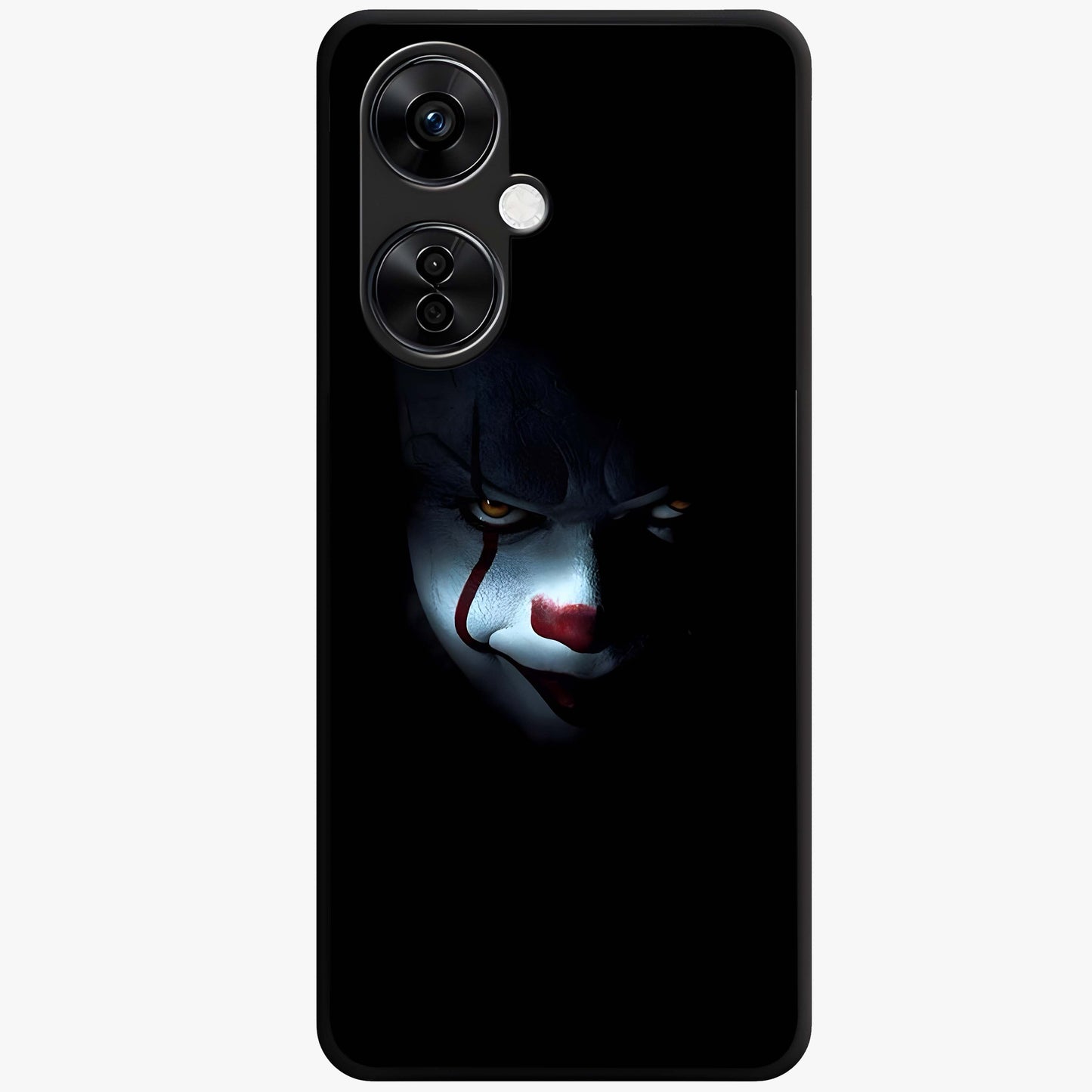 Midnight Madness Smile Glass Case for 1+Nord CE 3 Lite edgy front view featuring bold smile artwork in dark aesthetic tones