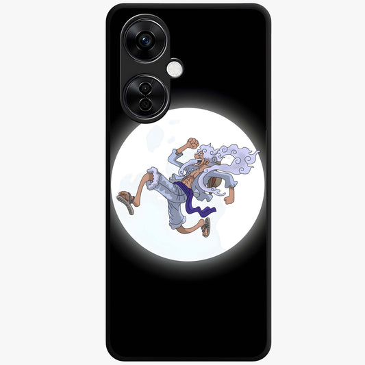 Moonlit Freedom Dance Glass Case for 1+Nord CE 3 Lite artistic front view featuring expressive silhouette artwork under moonlight