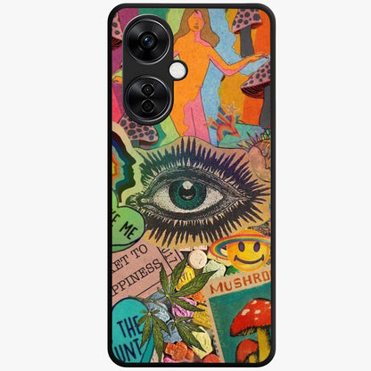 Mystic Eye Wonderland Glass Case for 1+Nord CE 3 Lite bold front view featuring detailed mystical eye artwork