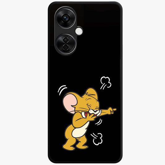 Playful Jerry Vibes Glass Case for 1+Nord Ce 3 Lite cheerful front view featuring animated cartoon artwork with playful energy